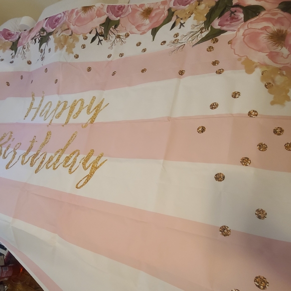 Large 5ft x 7ft Happy Birthday banner - Picture 2 of 5